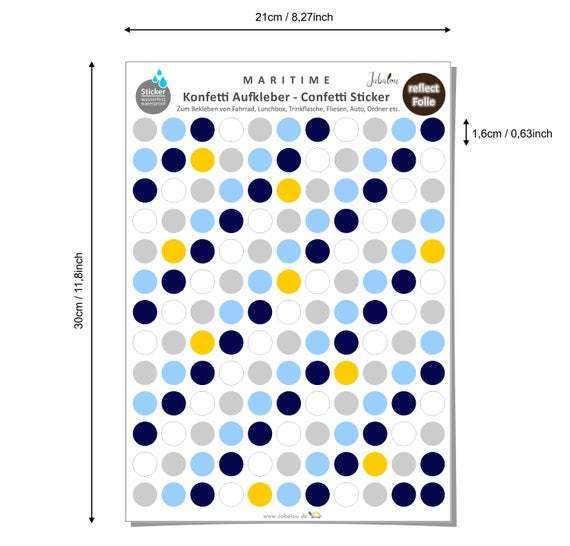 REFLECT Fahrradaufkleber Confetti MARITIME