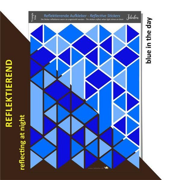 REFLECT Fahrradaufkleber Triangle blau