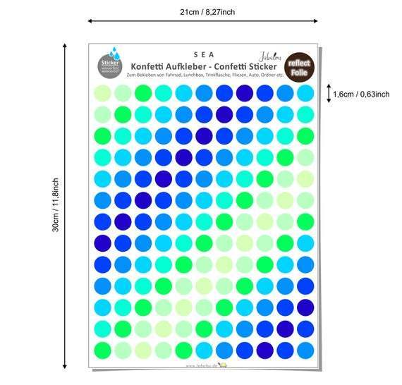 REFLECT Fahrradaufkleber Confetti SEA