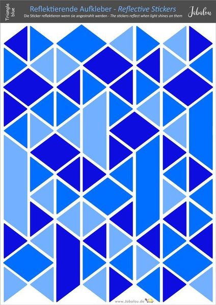 REFLECT Fahrradaufkleber Triangle blau