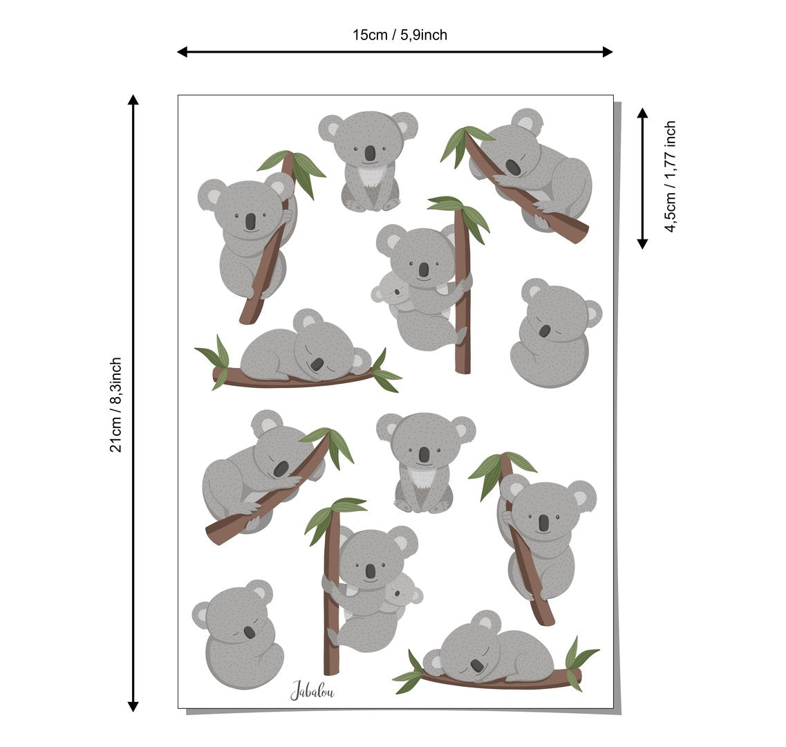 Koala Sticker wasserfest A5