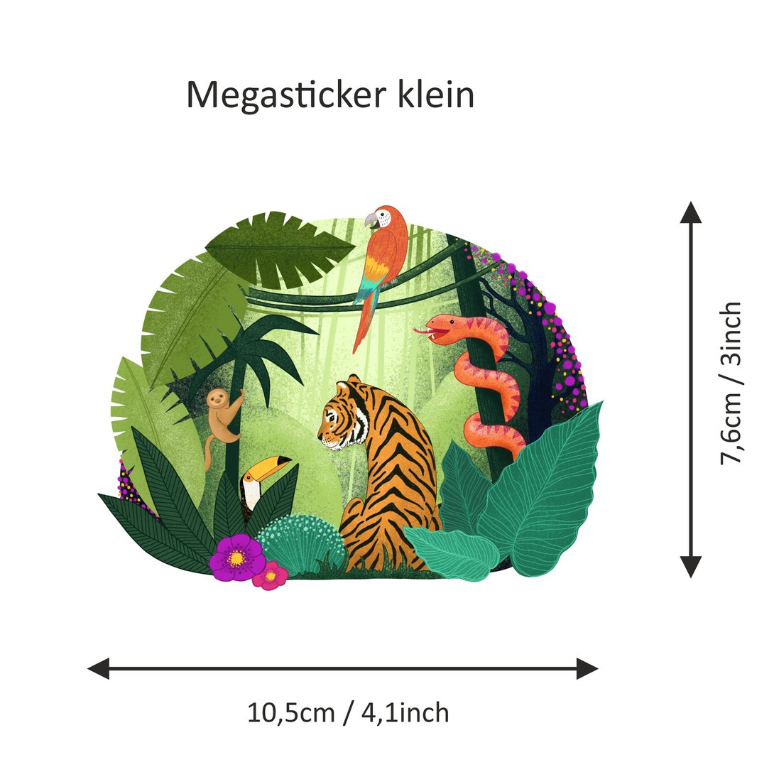 Sticker Dschungel wasser- und spülmaschinenfest