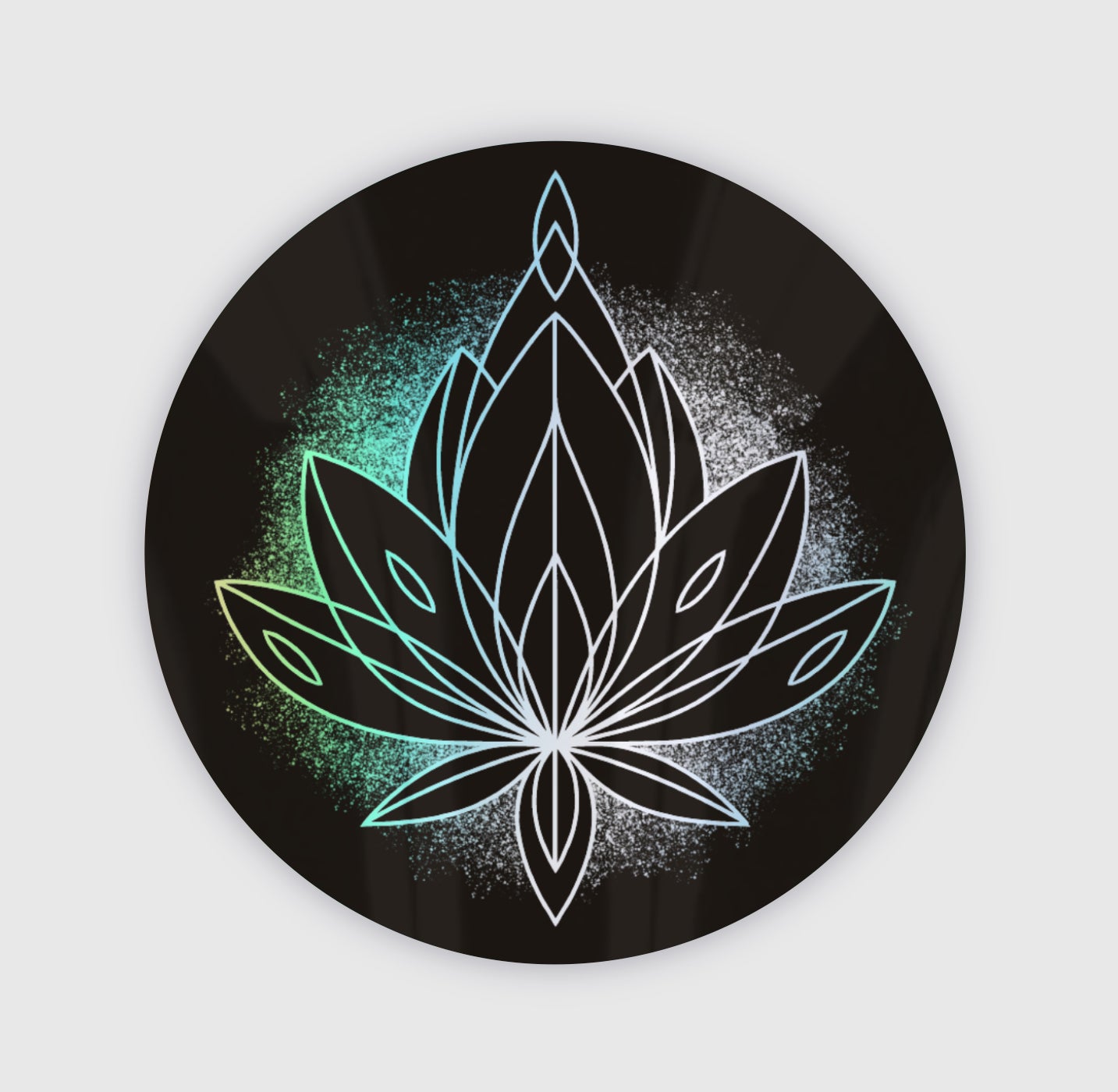 Holographic Lotusblume Sticker wasserfest