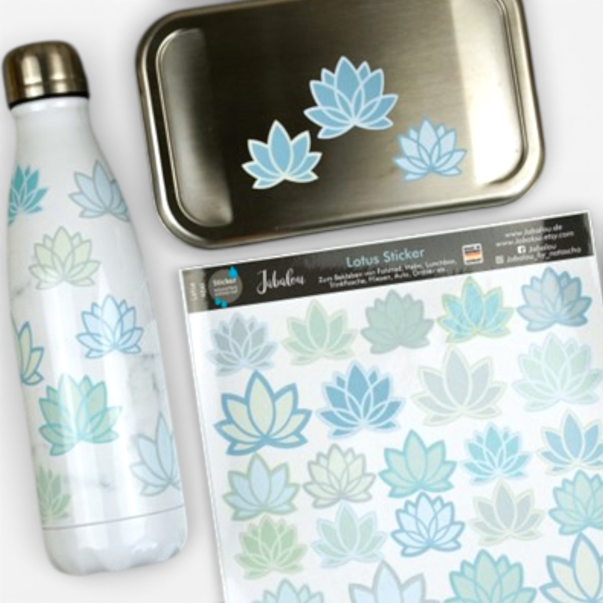Aufkleber Lotus Lilie acqua Sticker wasserfest