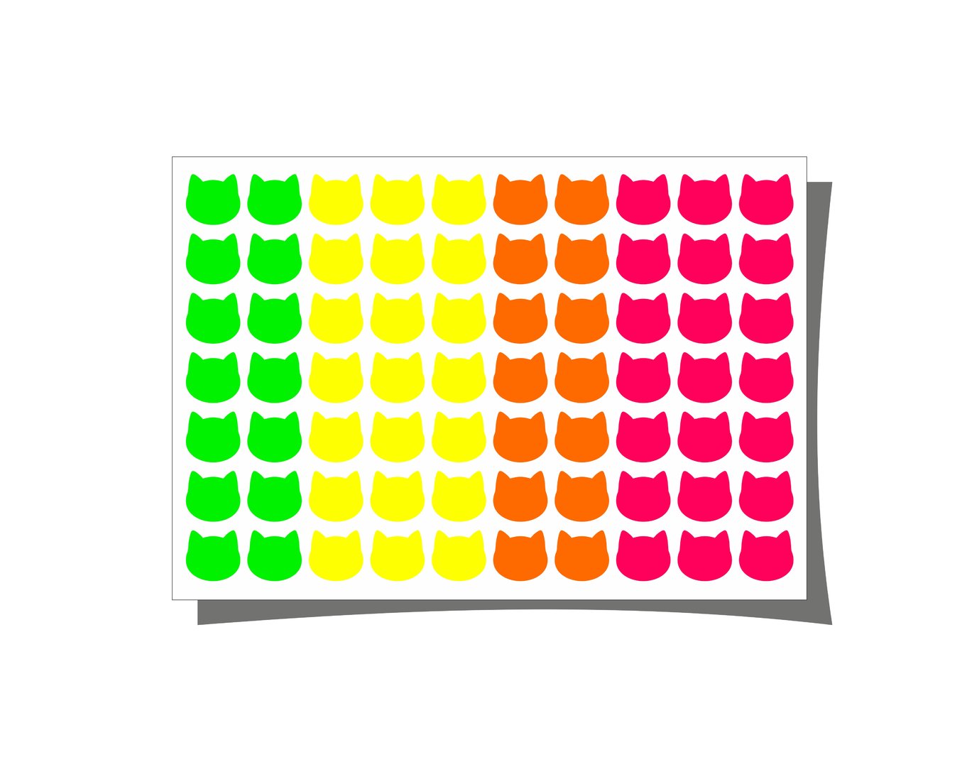 NEON Sticker Katzen waterproof