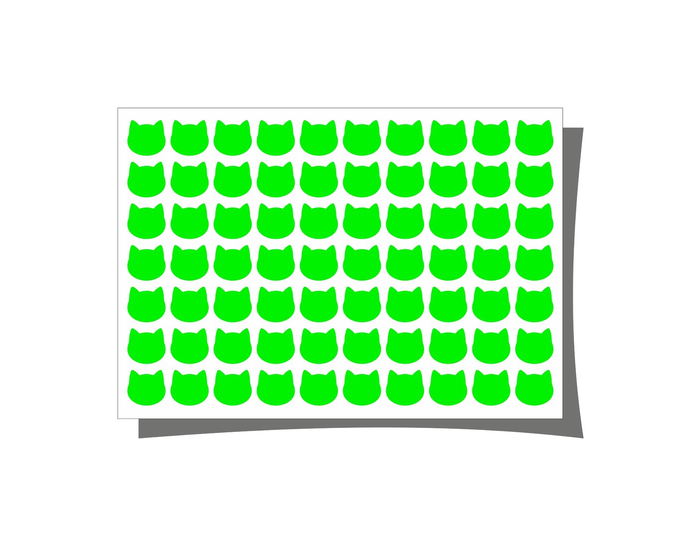 NEON Sticker Katzen waterproof