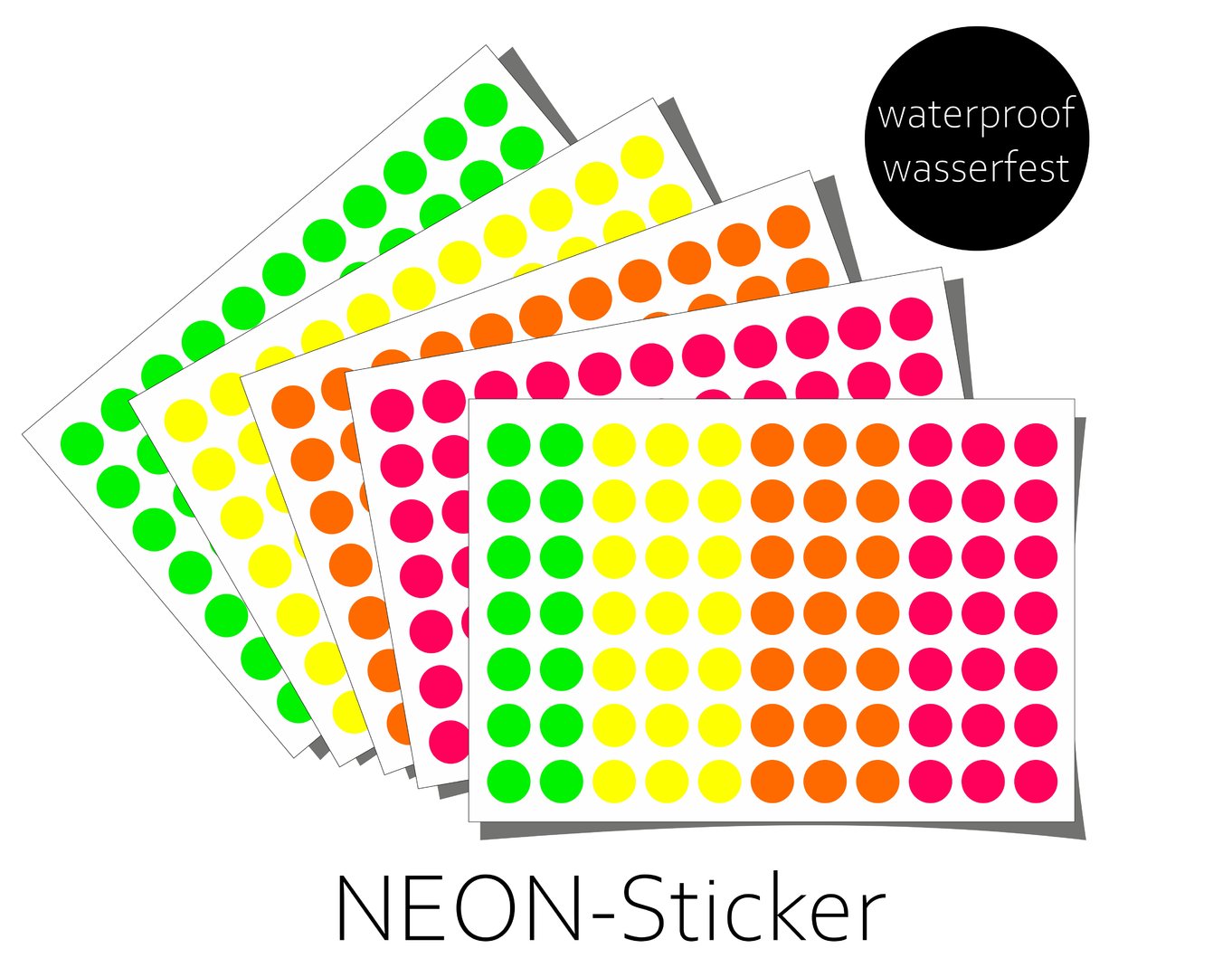 NEON Sticker Confetti spülmaschinenfest