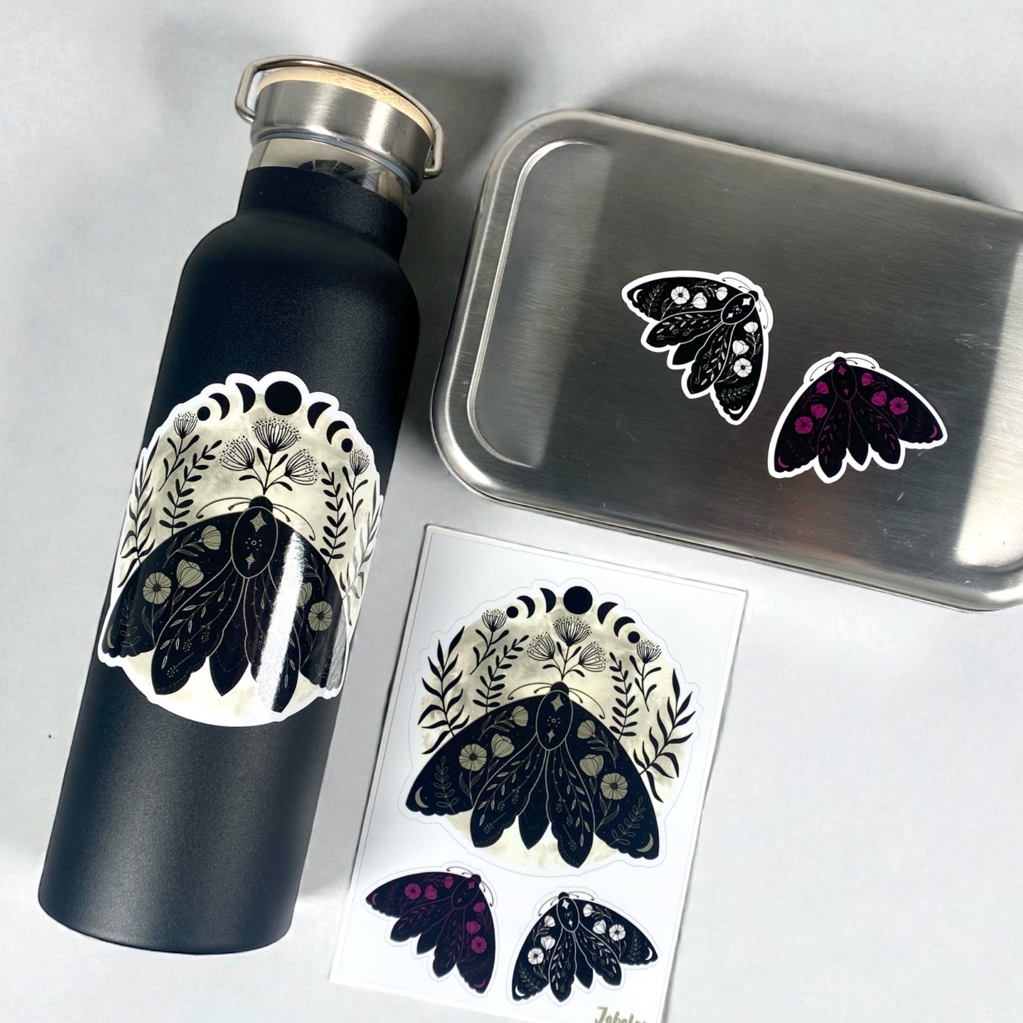 Nachtfalter Gothic Sticker wasserfest