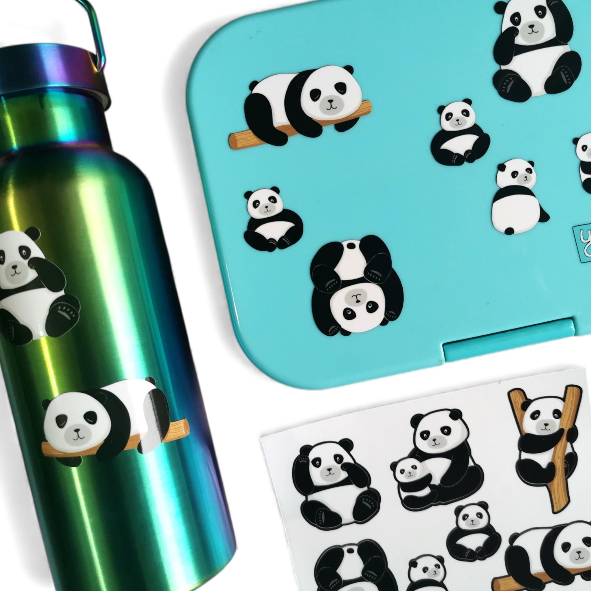 Sticker Panda wasserfest Aufkleber