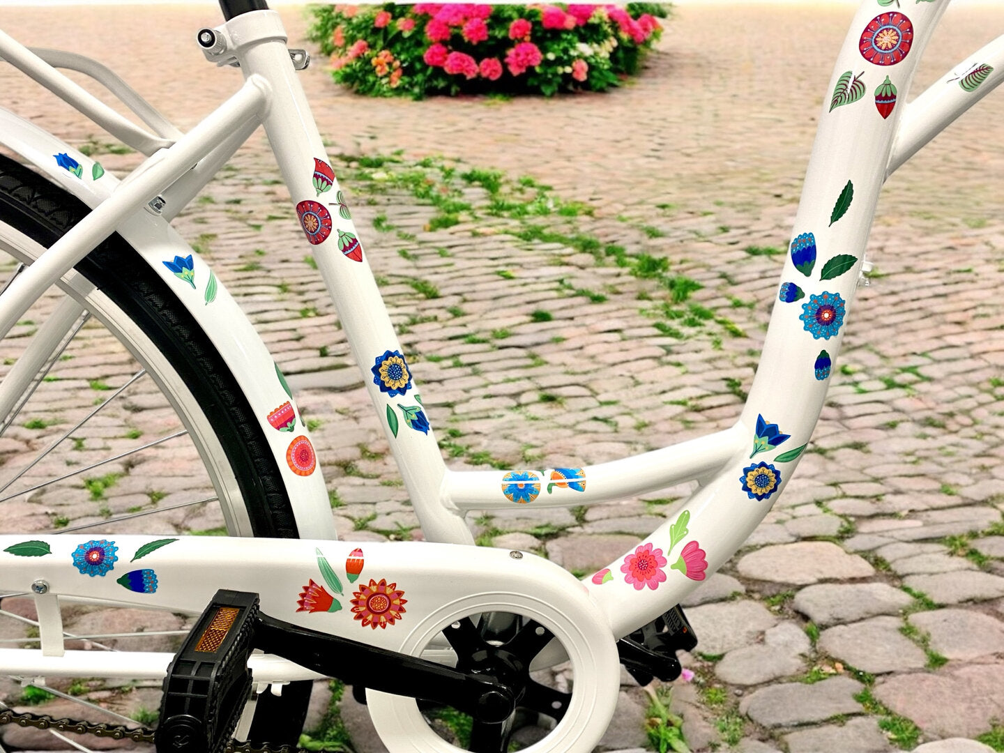 Blumen Frida Sticker spülmaschinenfest A4 mexikanische Folklore