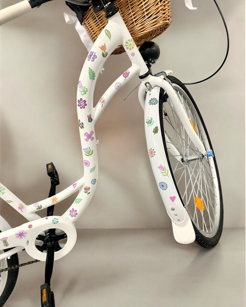 Fahrradsticker Blumen Folklore