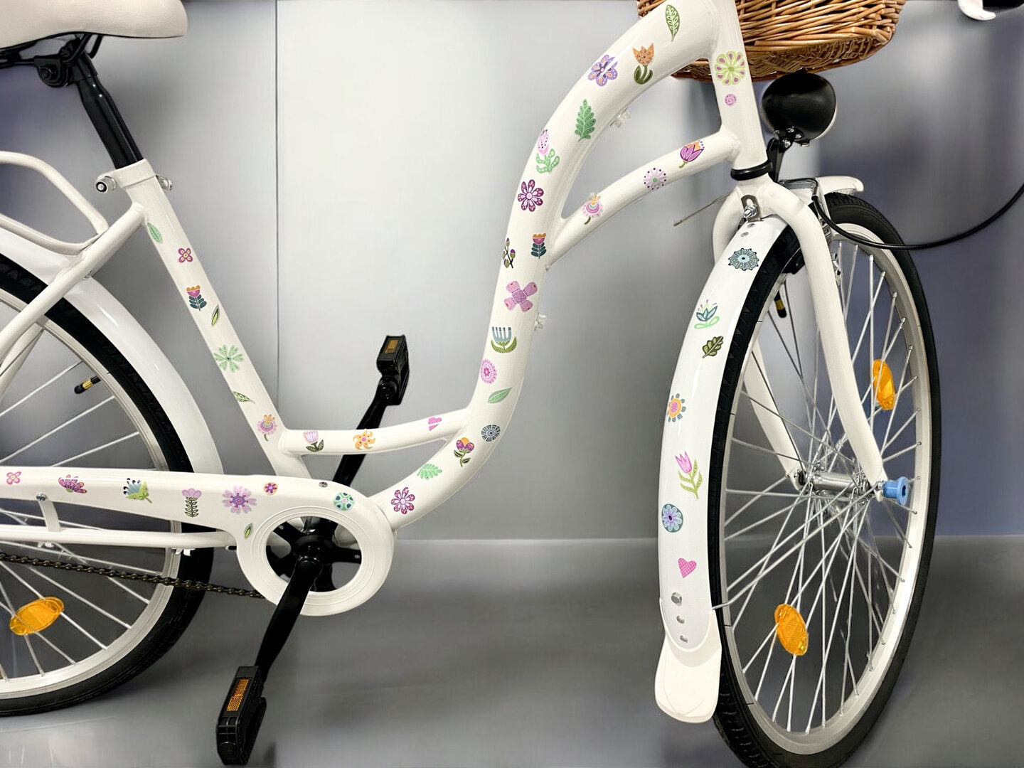 Fahrradsticker Blumen Folklore