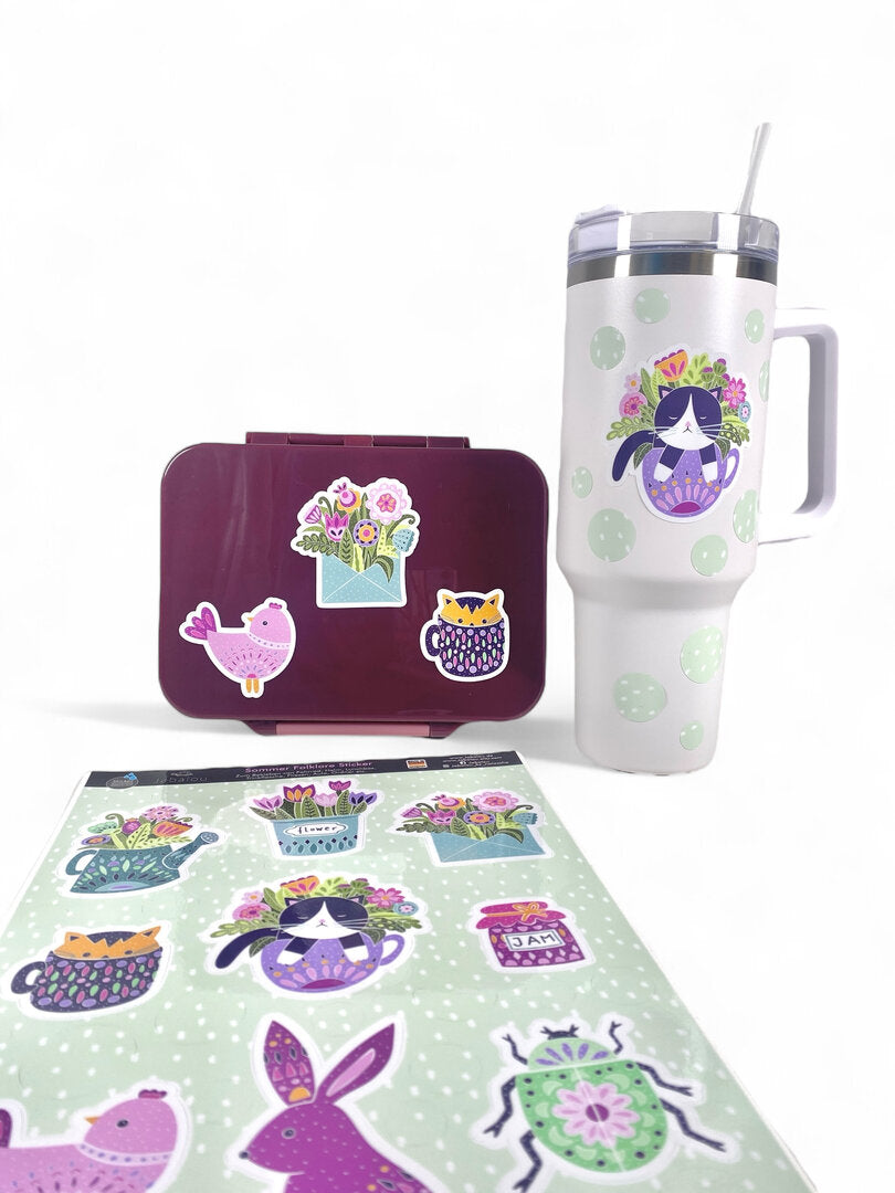 Sommer Folklore Sticker spülmaschinenfest