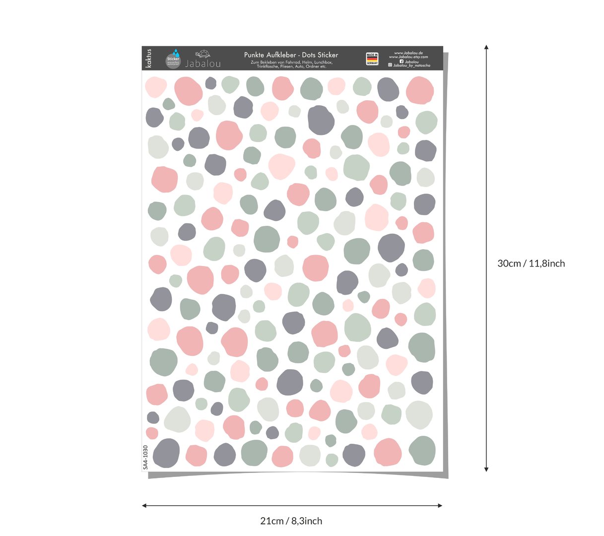 Fahrradsticker Punkte  kaktus