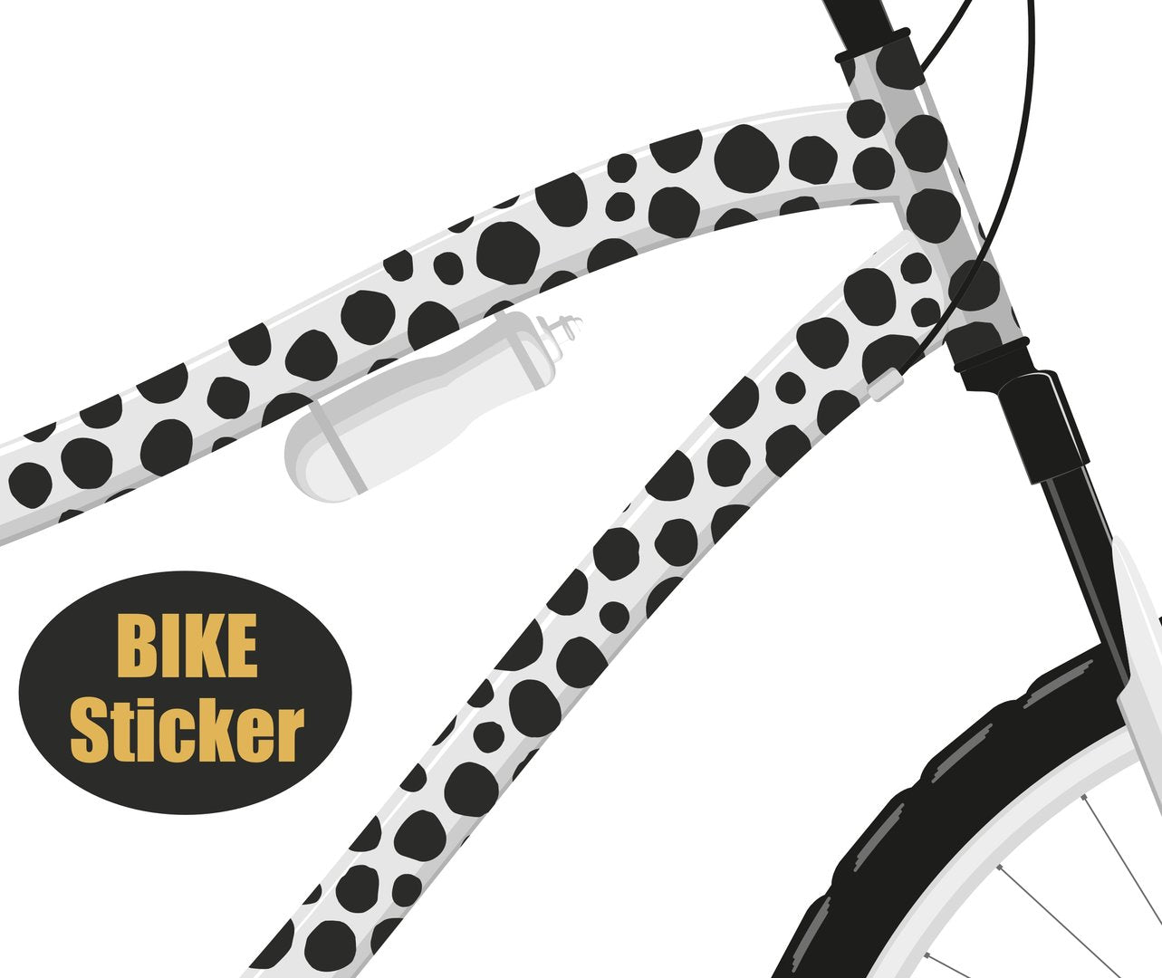 Fahrradsticker Punkte  schwarz