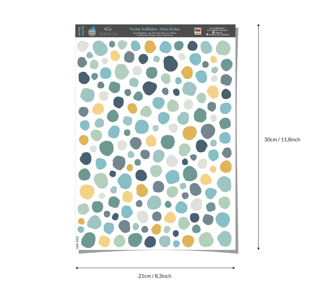 Fahrradsticker Punkte  waterworld