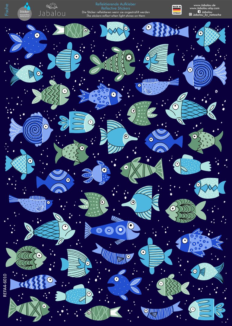 REFLECT Fische Fahrradaufkleber