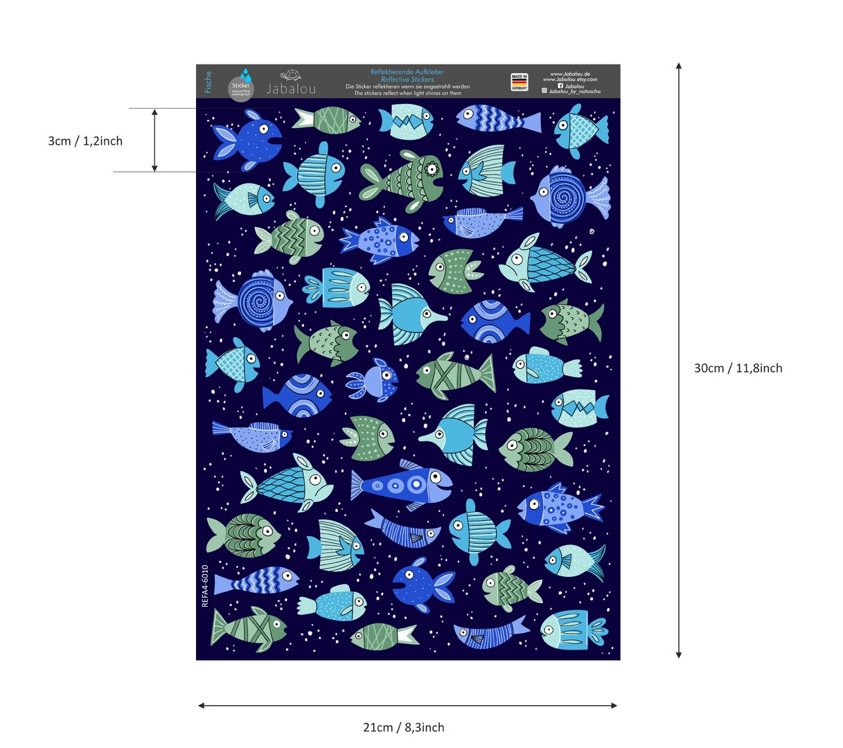 REFLECT Fische Fahrradaufkleber