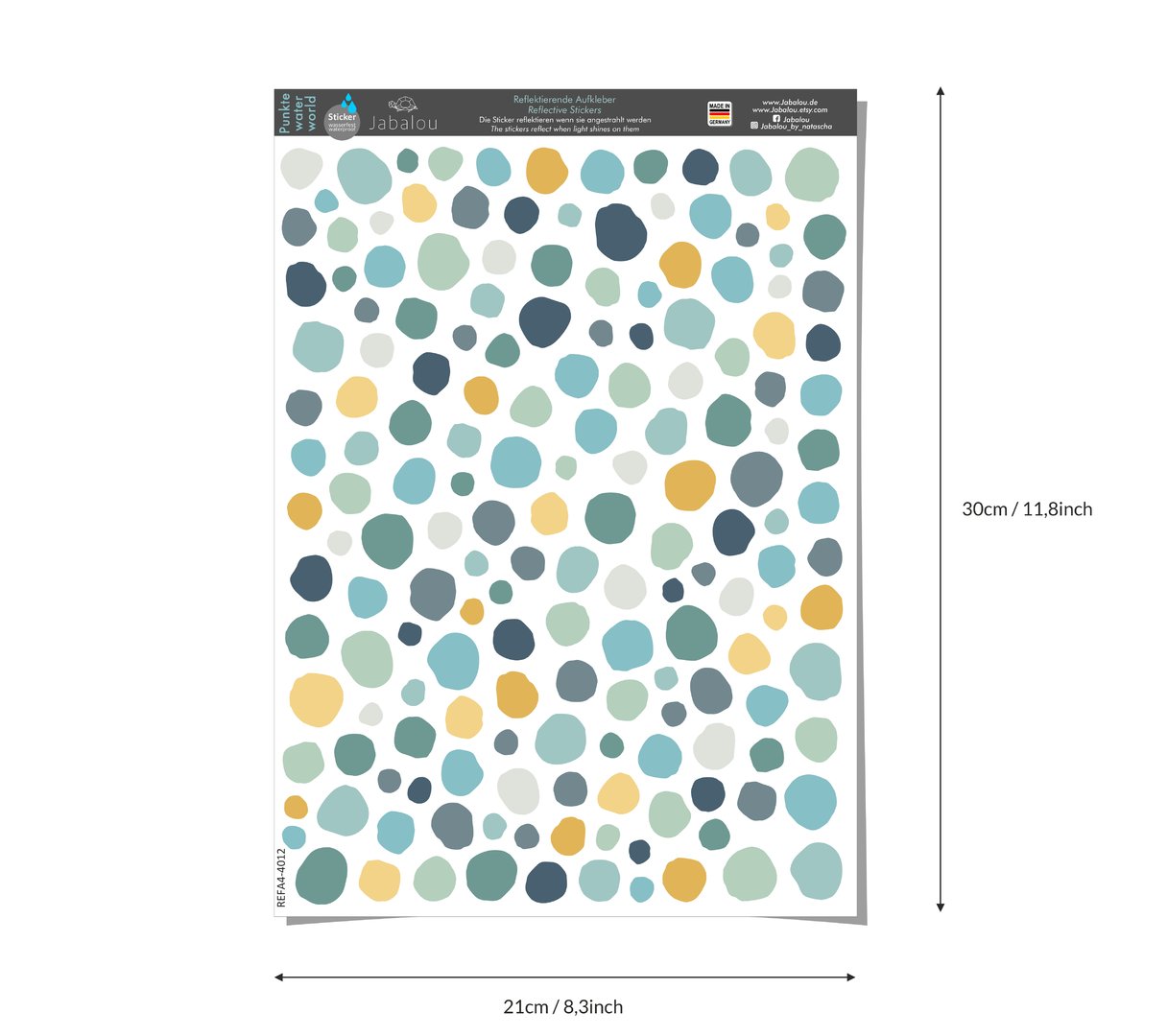 REFLECT Fahrradaufkleber Punkte WATERWORLD