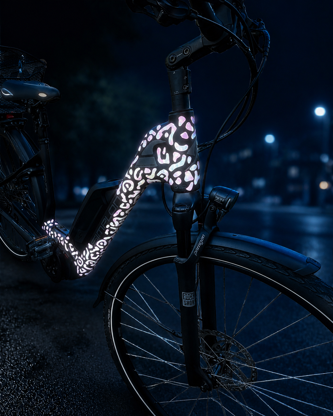 Reflektierende Fahrradaufkleber Animal Print Pastell - Sicherheitssticker für Fahrrad