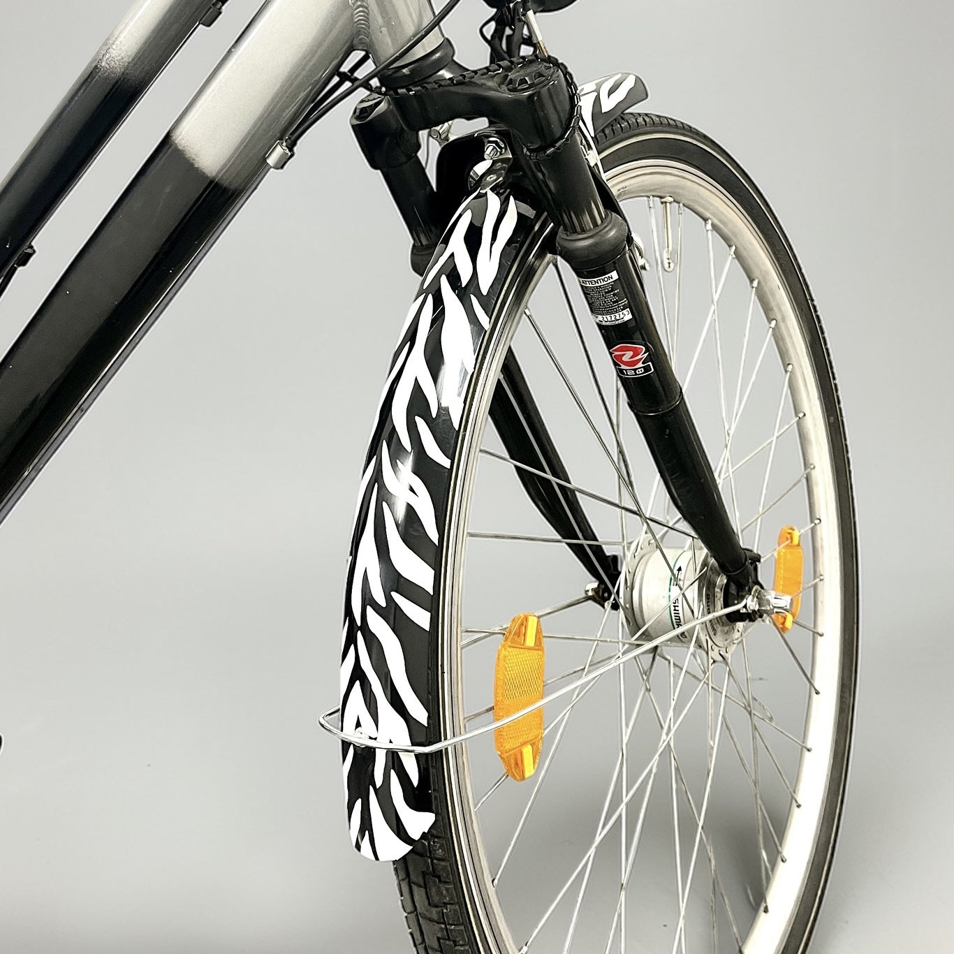 Reflektierende Fahrradaufkleber Zebra Muster - reflective Sticker für Fahrrad Helm