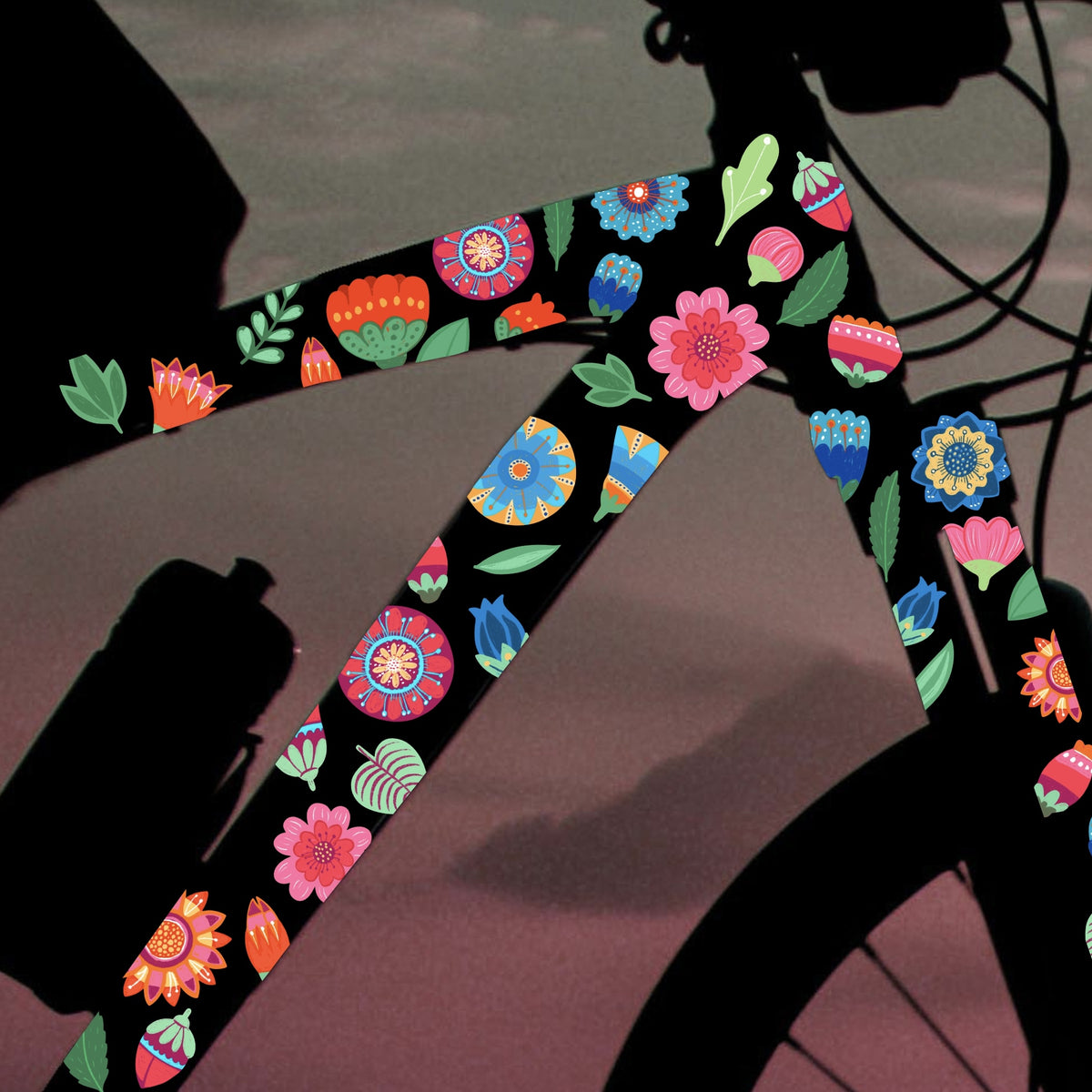 fahrradlenker blumen Reflektierende Fahrradaufkleber Blumen Mexikanisch