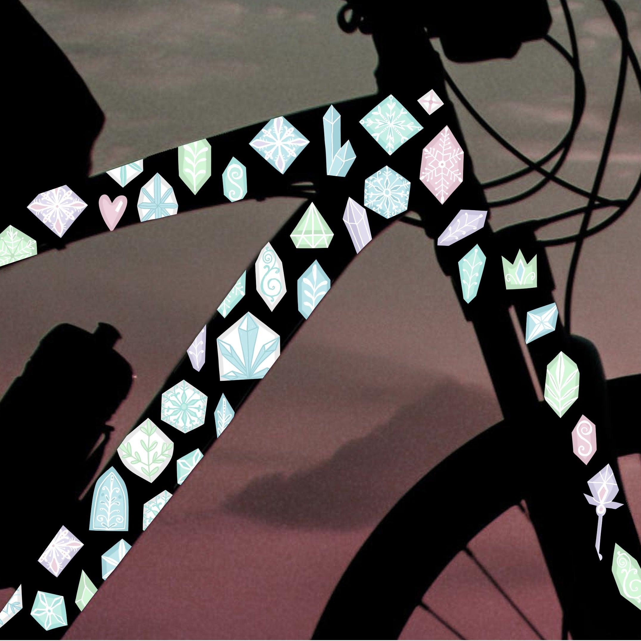 REFLECT Eiskristalle Schneeflocken Eiskönigin Fahrradaufkleber