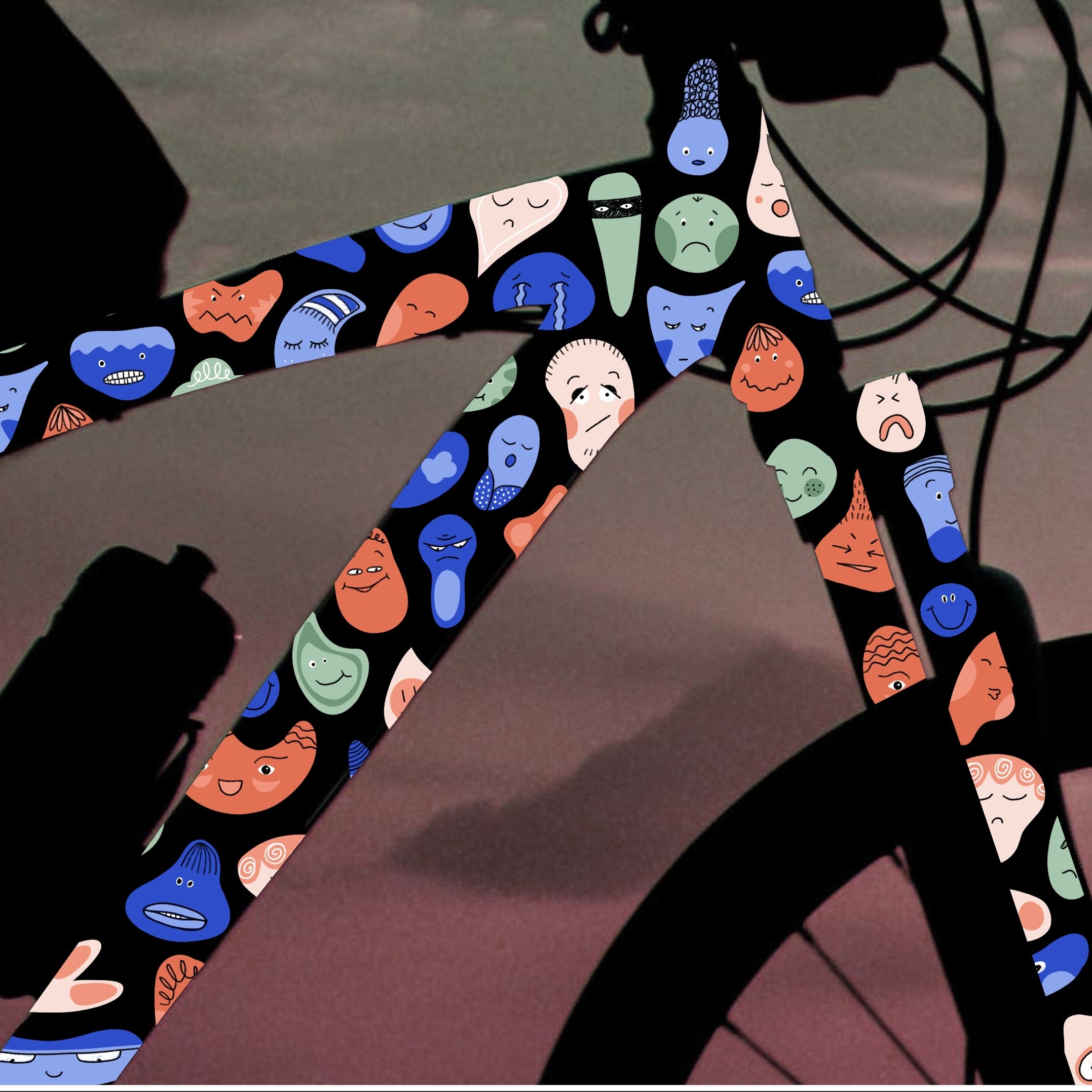 REFLEKT Sticker Emotions Girl Smiley Fahrrad