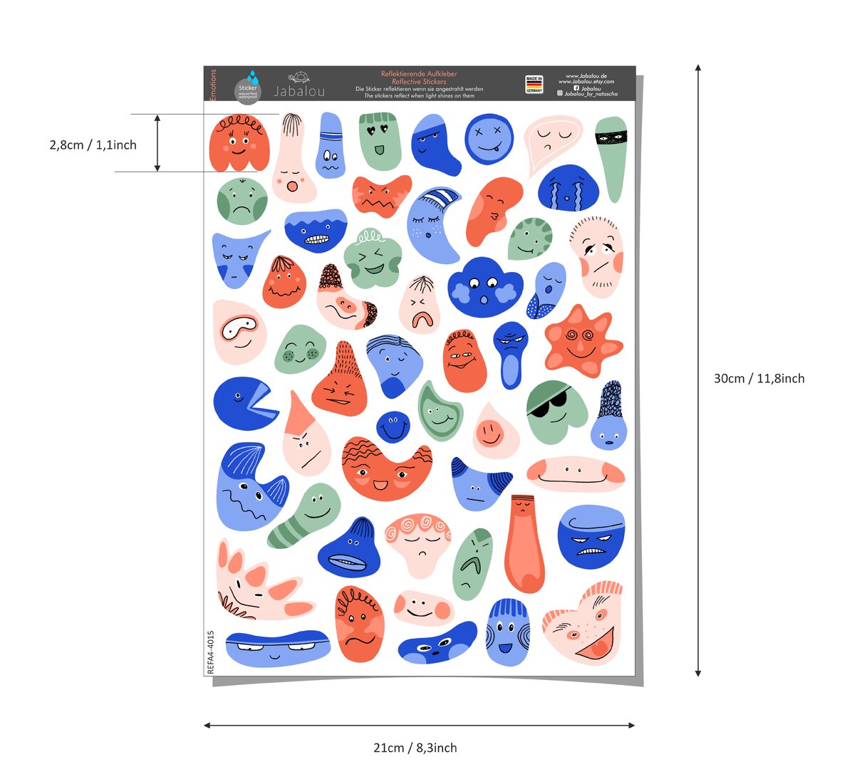Aufkleber Emotion Smiley Girl wasserfest