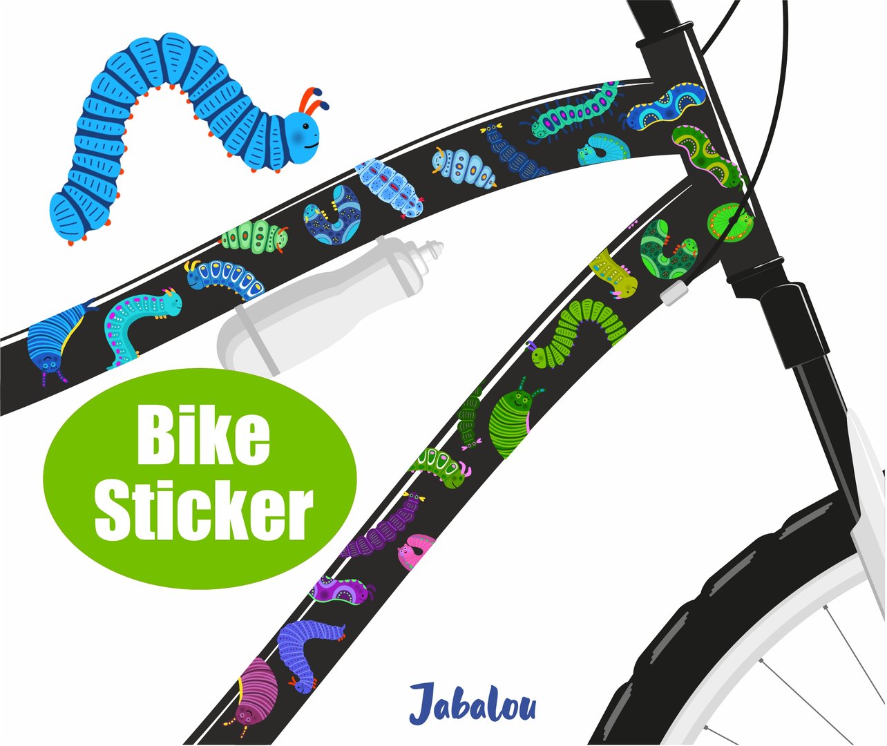 REFLECT Fahrradaufkleber Raupen