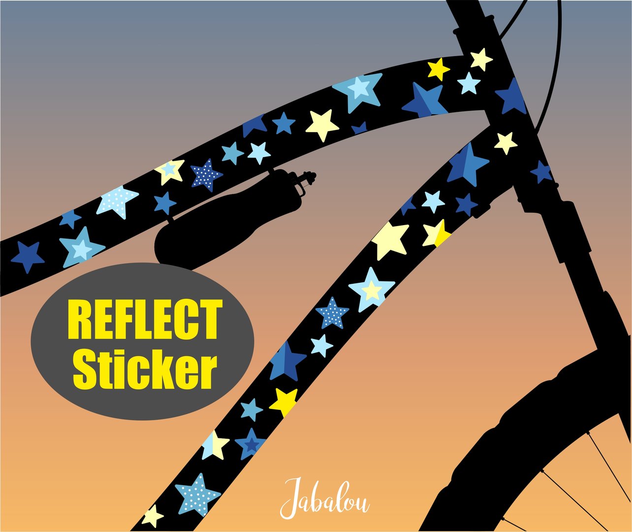 REFLECT Fahrradaufkleber Sterne