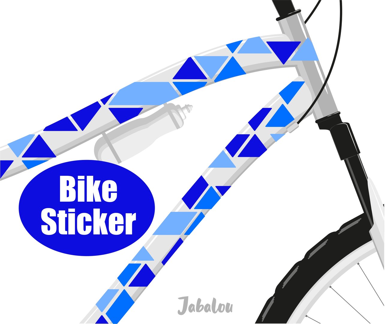 REFLECT Fahrradaufkleber Triangle blau