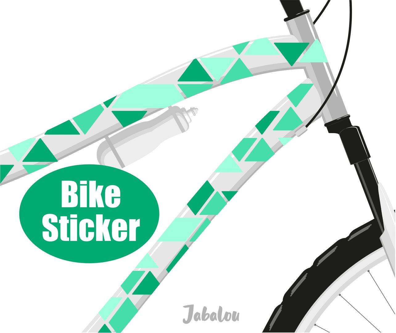 REFLECT Fahrradaufkleber Triangle grün
