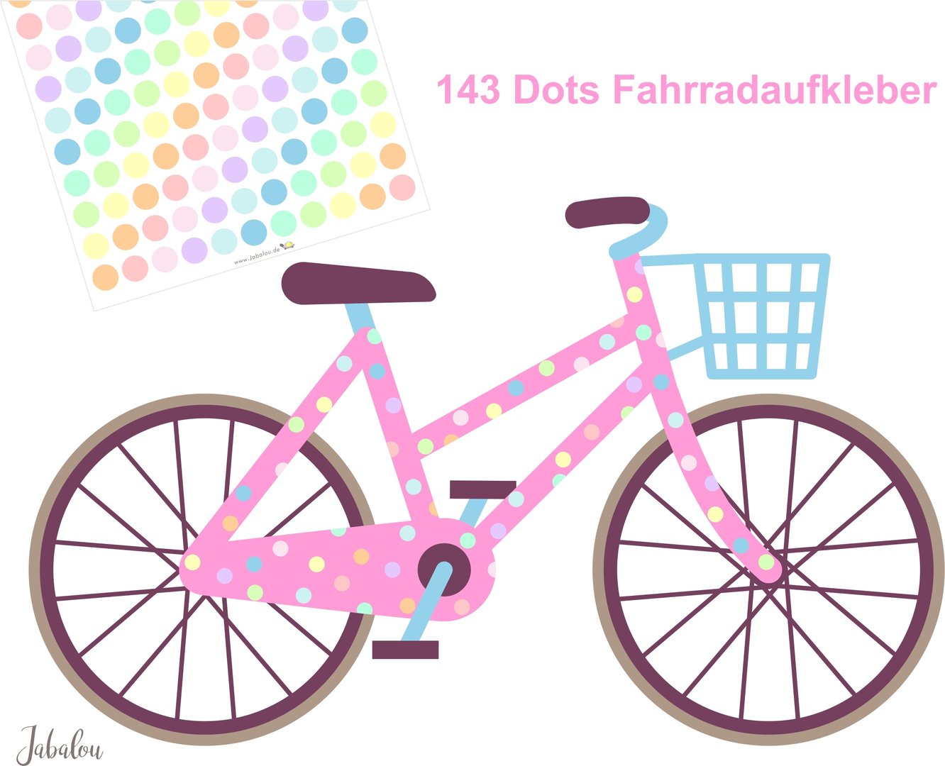 Fahradsticker Confetti CANDY