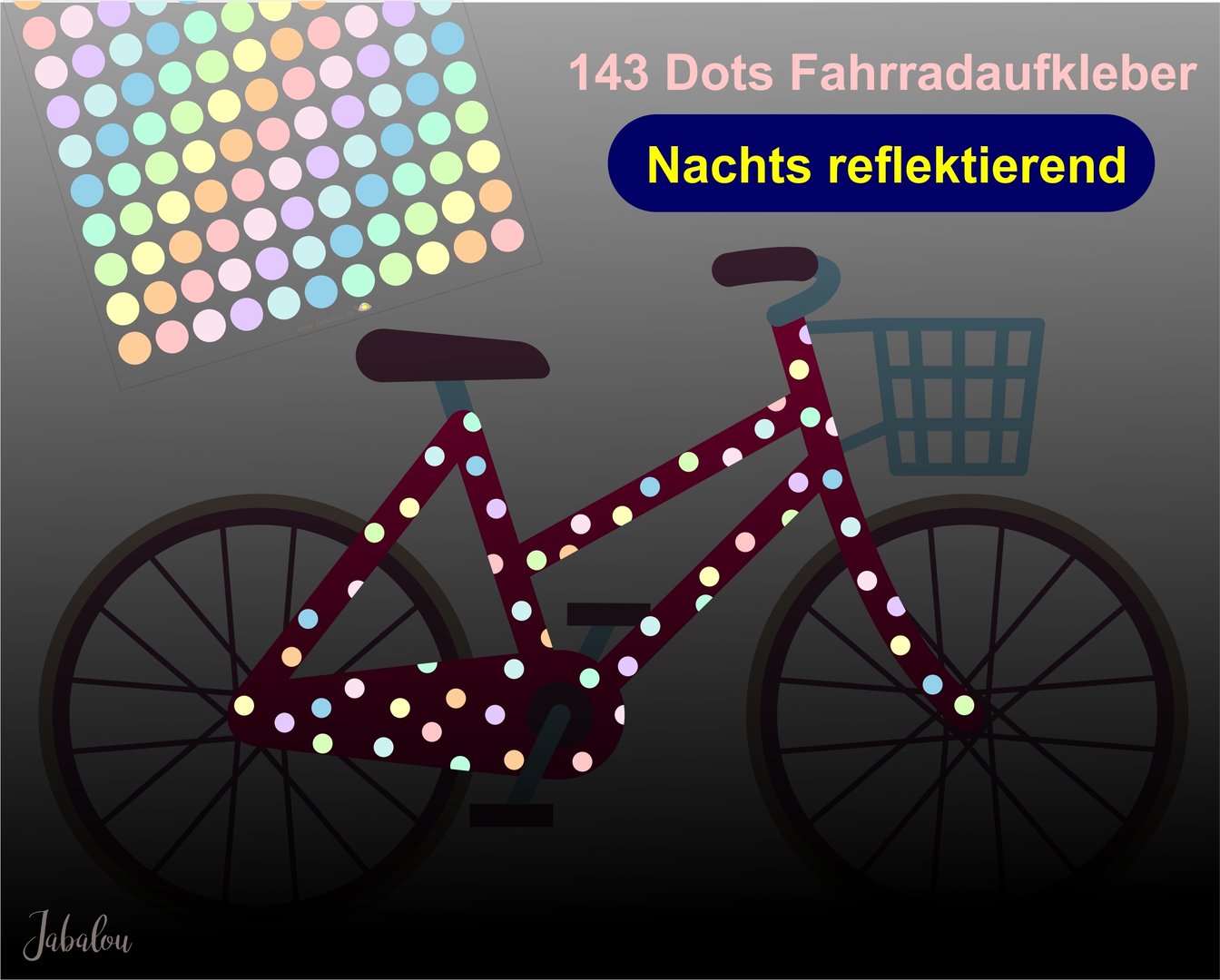 REFLECT Fahrradaufkleber Confetti CANDY