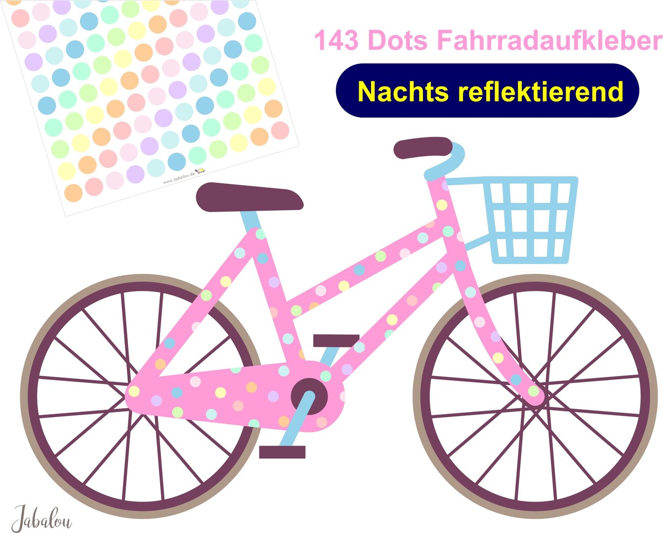 REFLECT Fahrradaufkleber Confetti CANDY