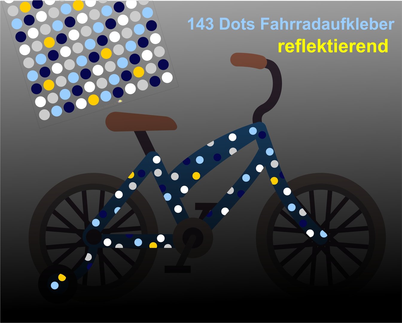 REFLECT Fahrradaufkleber Confetti MARITIME