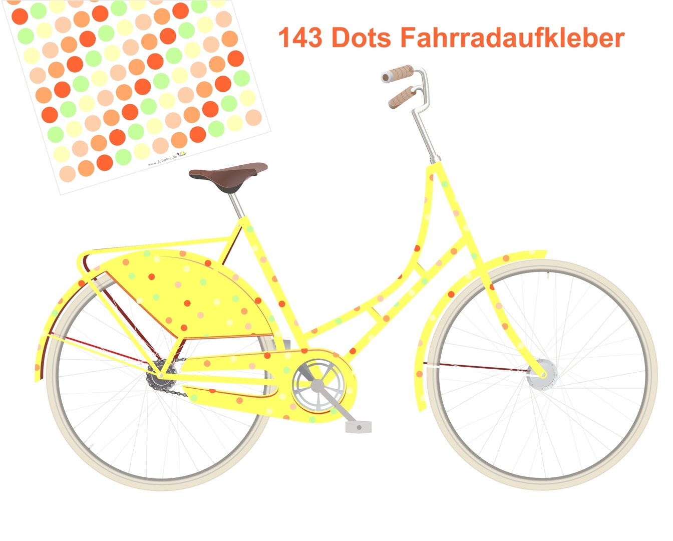 Fahradsticker Confetti MELON
