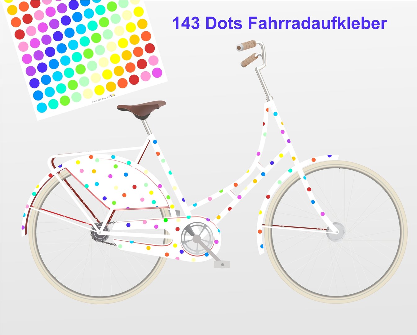 REFLECT Fahrradaufkleber Confetti RAINBOW