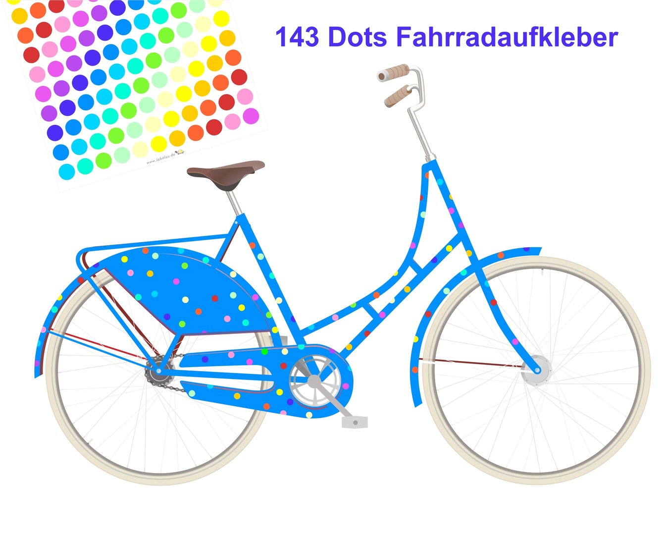 REFLECT Fahrradaufkleber Confetti RAINBOW