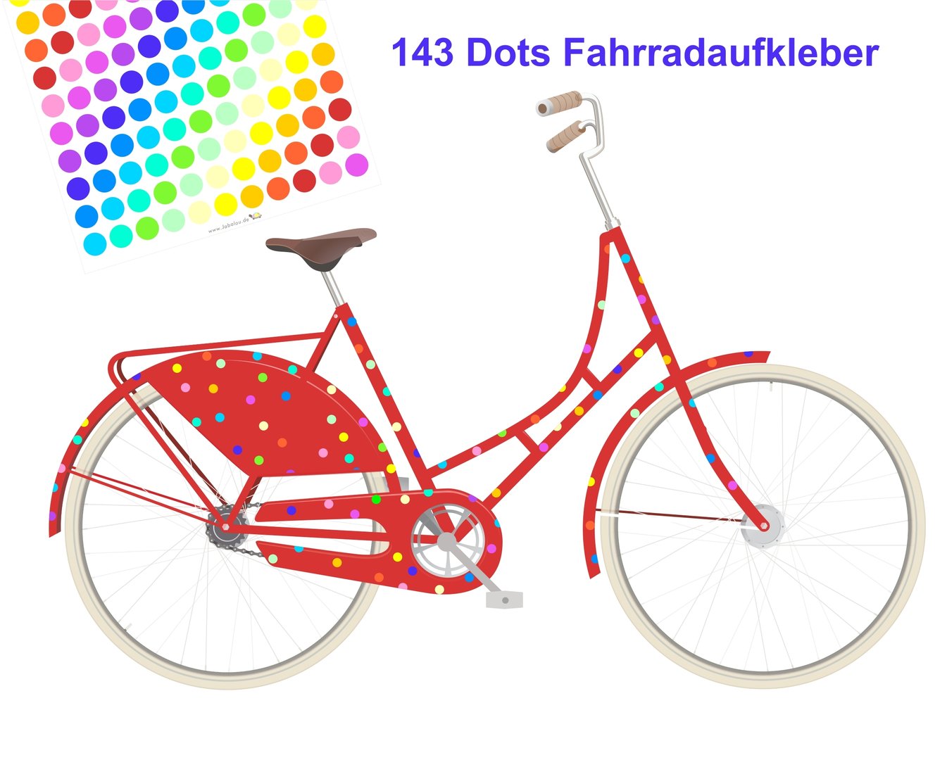 REFLECT Fahrradaufkleber Confetti RAINBOW