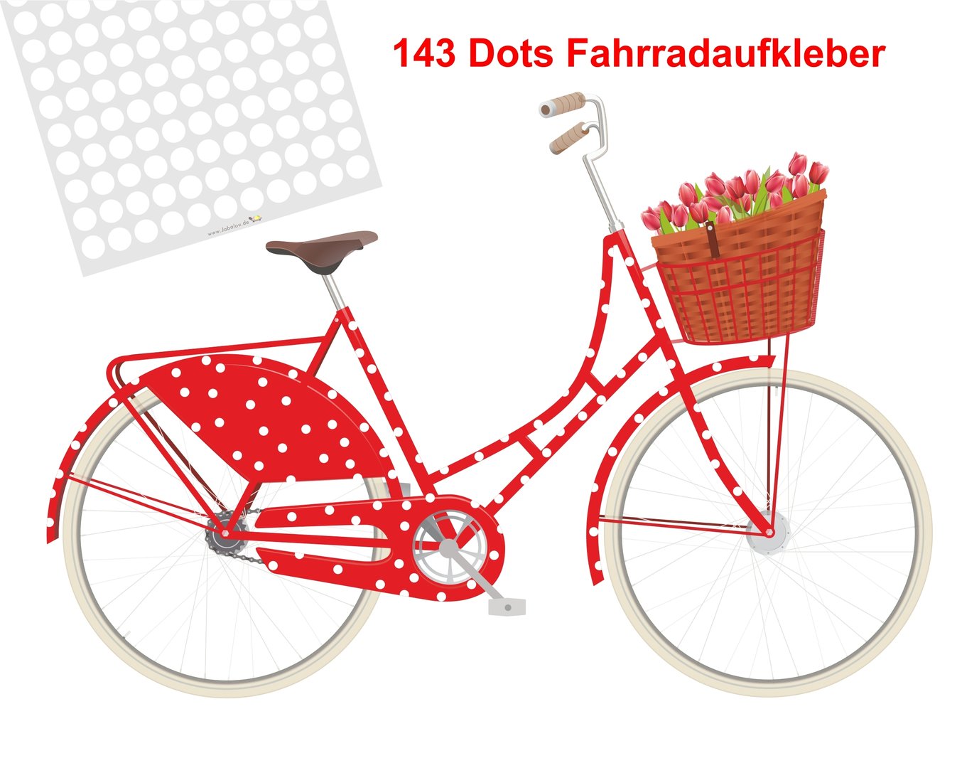 Fahrrad Confetti WHITE