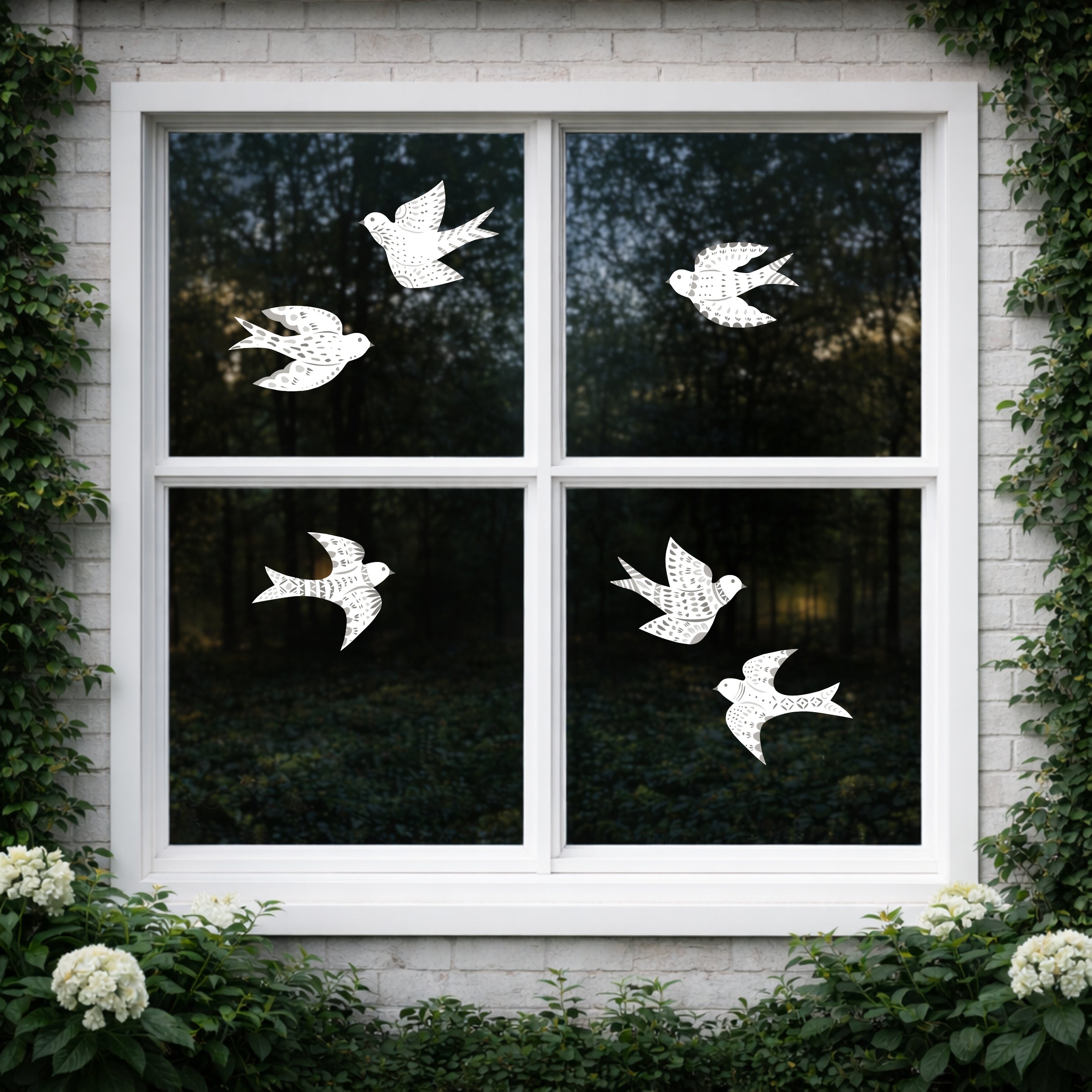 Vogel Fensterbilder – Dekorative Fensteraufkleber als Vogelschutz