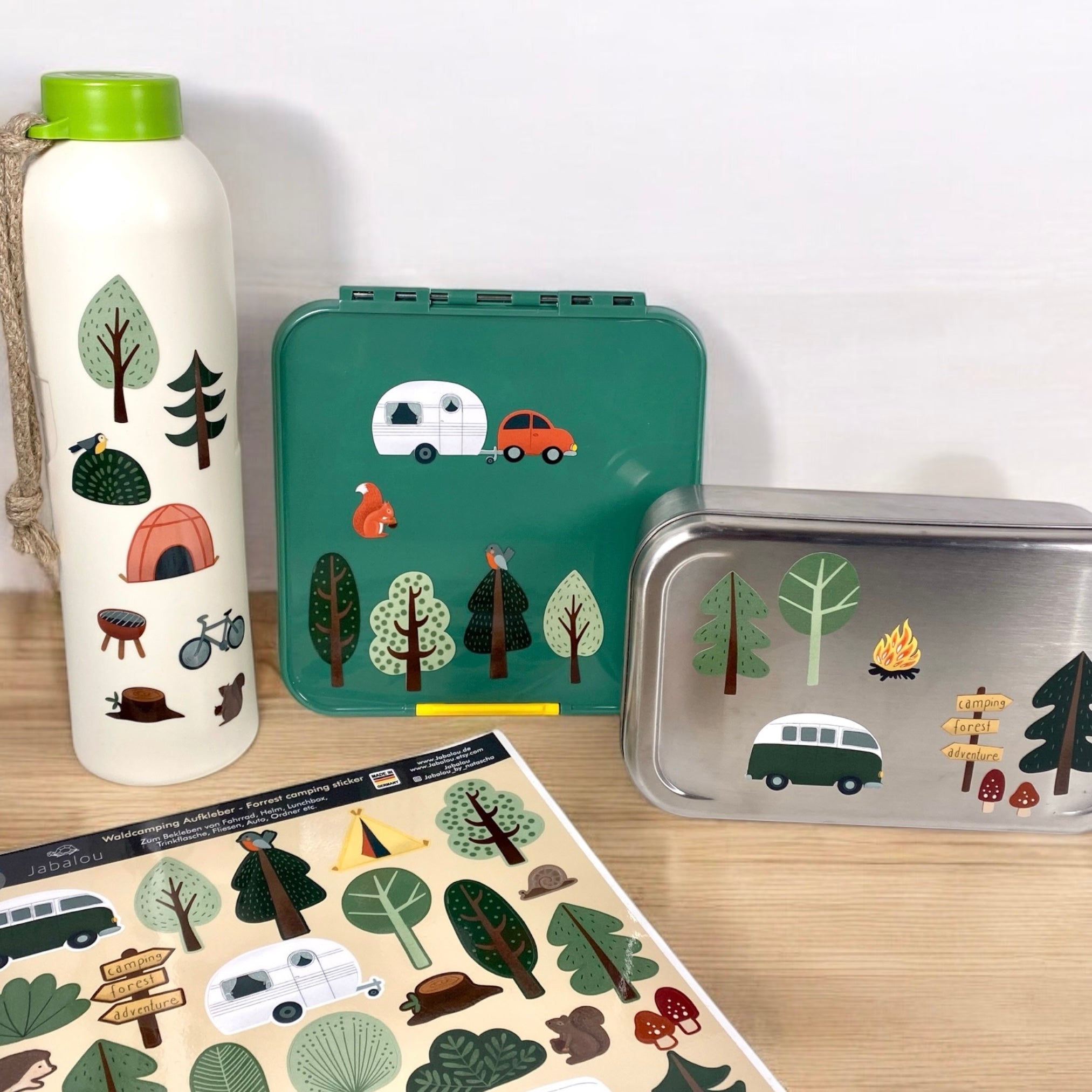 Sticker wasserfest A4 Camping / Waldcamping