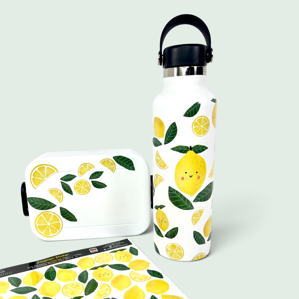 Zitronensticker – mediterranes Flair für Küche, Flaschen und Keramik