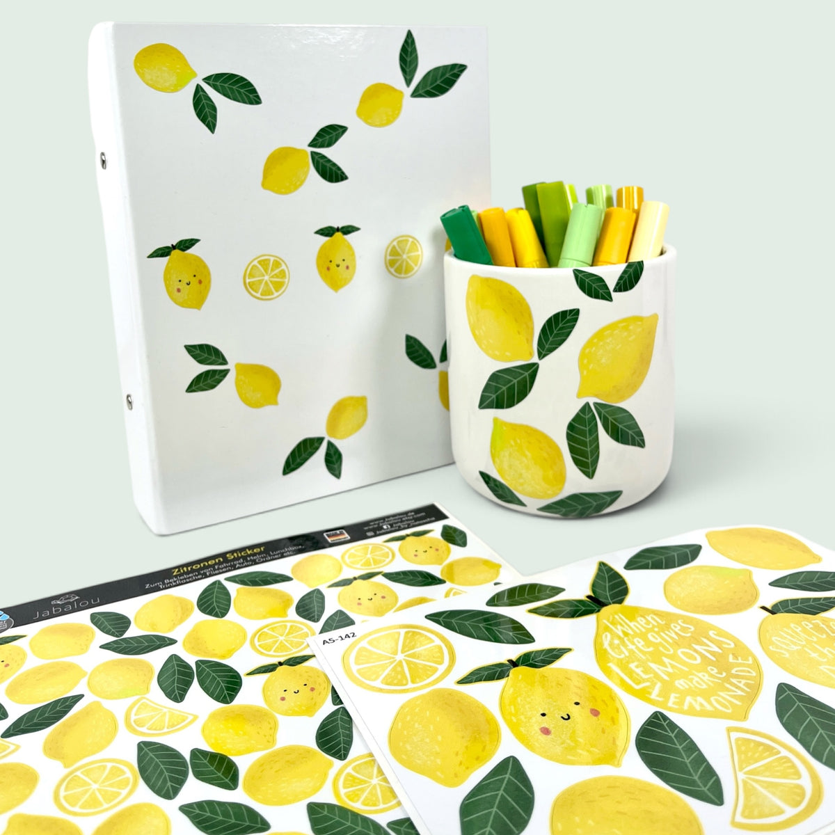 Zitronensticker – mediterranes Flair für Küche, Flaschen und Keramik