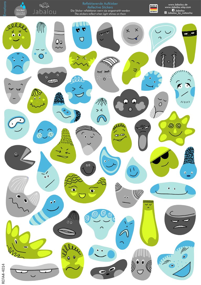 REFLEKT Sticker Emotions Boy Smiley Fahrrad