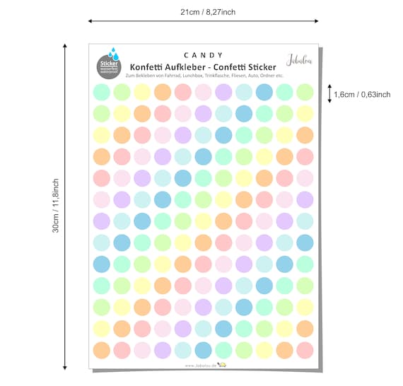 Fahradsticker Confetti Herzen CANDY