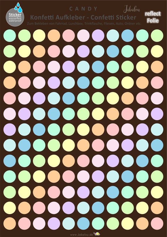 REFLECT Fahrradaufkleber Confetti CANDY