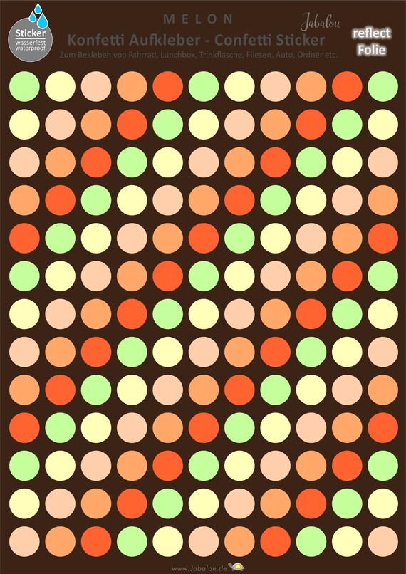 REFLECT Fahrradaufkleber Confetti MELON